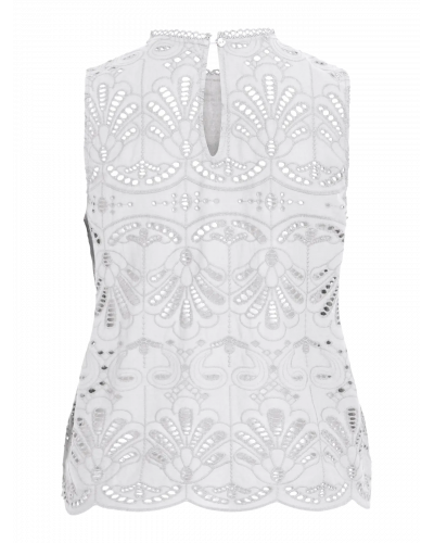 VIYARA O-NECK SL BRODERI ANGLAISE TOP