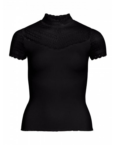 VISIA S/S LACE NECK TOP/KA