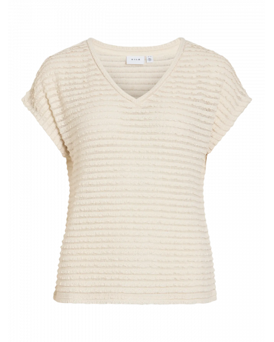 VILOGAN O-NECK VOL S/S TOP