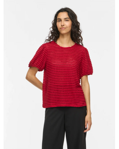 VILOGAN O-NECK VOL S/S TOP