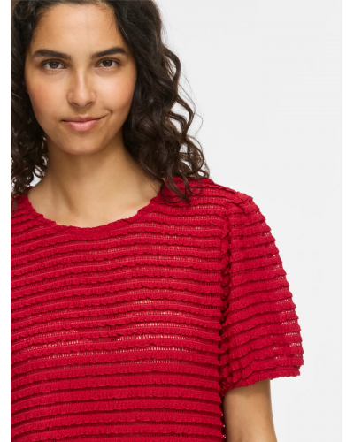 VILOGAN O-NECK VOL S/S TOP