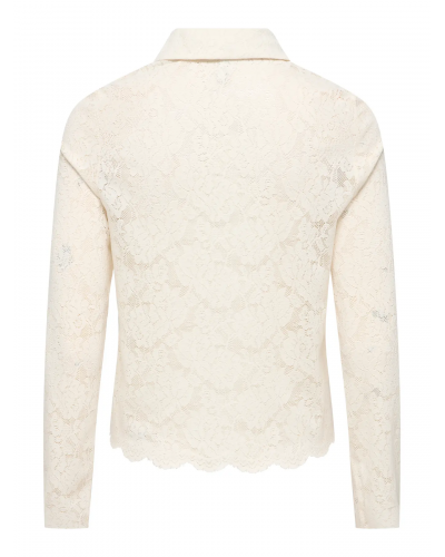 ONLIDA L/S LACE POLO TOP JRS