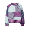 PCFUSION Pullover mit Colourblock-Detail