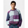 PCFUSION Pullover mit Colourblock-Detail