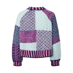 PCFUSION Pullover mit Colourblock-Detail