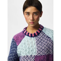 PCFUSION Pullover mit Colourblock-Detail