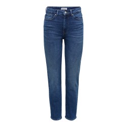 Straight Fit Jeans mit hoher Taille und Stretch