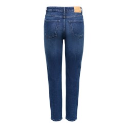 Jeans straight fit a vita alta elasticizzati