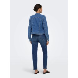 Jeans straight fit a vita alta elasticizzati