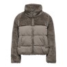 ONLWANJA Kunstfell-Pufferjacke mit Materialmix