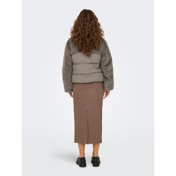 ONLWANJA Kunstfell-Pufferjacke mit Materialmix