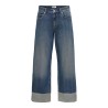ONLOLINE Damen Wide-Fit-Jeans aus dunklem Denim