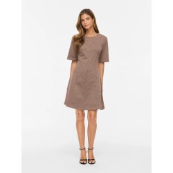 VICHEKKA Peplum-Kleid mit Rundhalsausschnitt