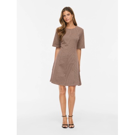 VICHEKKA Abito peplum girocollo