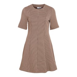 VICHEKKA Abito peplum girocollo