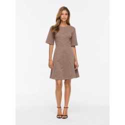 VICHEKKA Abito peplum girocollo