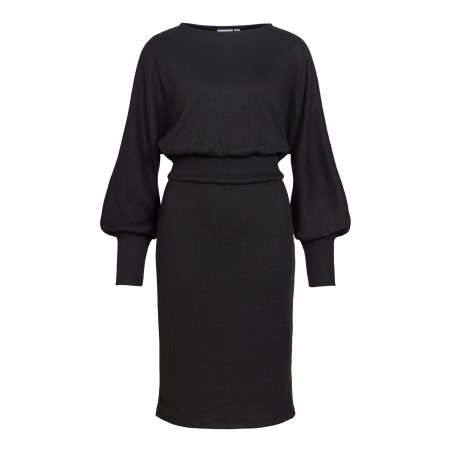 VIRAFFI Midikleid aus gerippter Wirkware