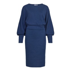 VIRAFFI Midikleid aus gerippter Wirkware