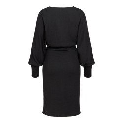 VIRAFFI Midikleid aus gerippter Wirkware