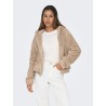 Giacca sherpa corta ONLNEWANNA con cappuccio