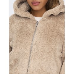 Giacca sherpa corta ONLNEWANNA con cappuccio