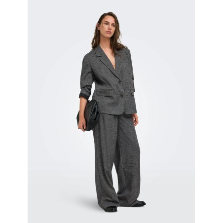 ONLSILJA HW PLEAT WIDE CHECK PANT TLR