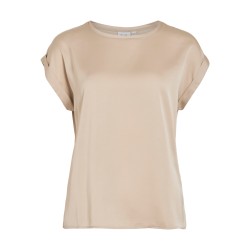 VIELLETTE Blusa satinata a maniche corte