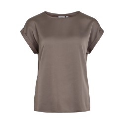 VIELLETTE Blusa satinata a maniche corte