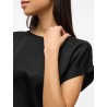 VIELLETTE Satinbluse mit kurzen Ärmeln