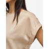 VIELLETTE Blusa satinata a maniche corte