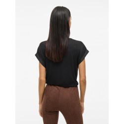 VIELLETTE Satinbluse mit kurzen Ärmeln