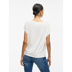 VIELLETTE Blusa satinata a maniche corte