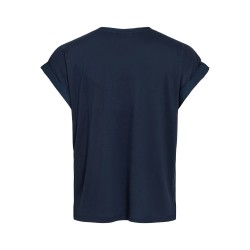 VIELLETTE Satinbluse mit kurzen Ärmeln