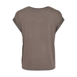 VIELLETTE Satinbluse mit kurzen Ärmeln