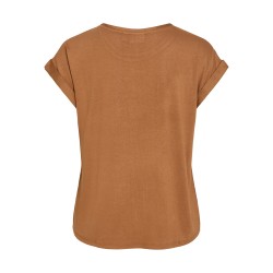 VIELLETTE Satinbluse mit kurzen Ärmeln