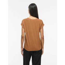 VIELLETTE Satinbluse mit kurzen Ärmeln