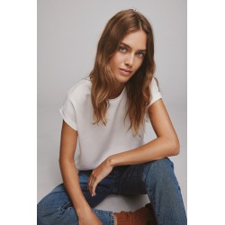 VIELLETTE S/S SATIN TOP - NOOS