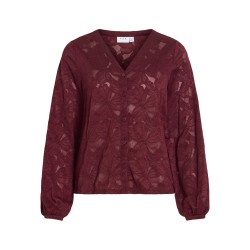 VILANERA camicia in pizzo con colletto