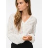 VILANERA Spitzenbluse mit Hemdkragen
