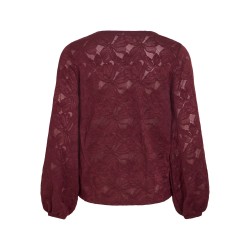 VILANERA Spitzenbluse mit Hemdkragen