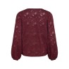 VILANERA Spitzenbluse mit Hemdkragen