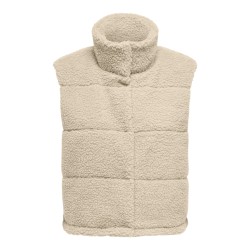 ONLSANDRA Gilet teddy con collo alto