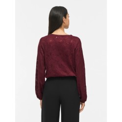 VILANERA Spitzenbluse mit Hemdkragen