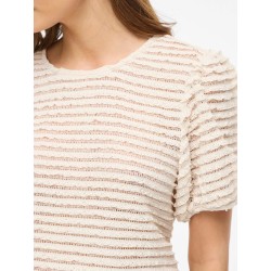 VILOGAN O-NECK VOL S/S TOP