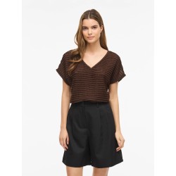 VILOGAN V-Neck T-Shirt aus Spitze für Damen