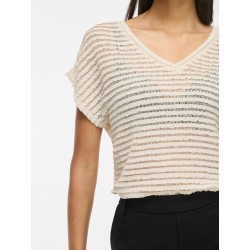 VILOGAN V-Neck T-Shirt aus Spitze für Damen