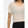 VILOGAN V-Neck T-Shirt aus Spitze für Damen
