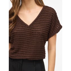 VILOGAN V-Neck T-Shirt aus Spitze für Damen