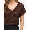 VILOGAN V-Neck T-Shirt aus Spitze für Damen