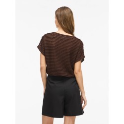 VILOGAN V-Neck T-Shirt aus Spitze für Damen